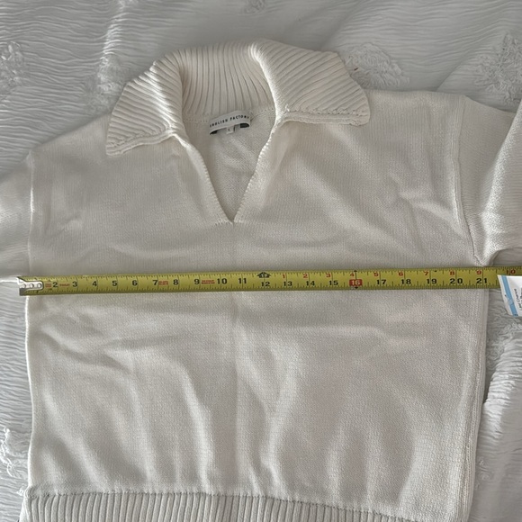 NWT English Factory Long-Sleeve Polo Twofer Midi Dress Sz L - Picture 8 of 9